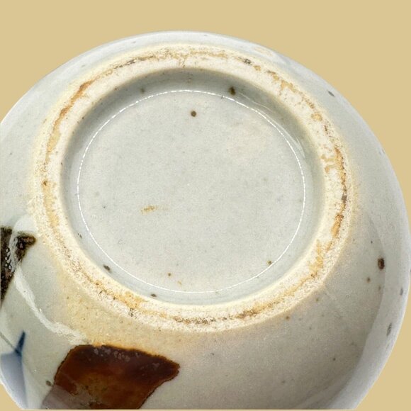 Handcrafted Vintage Ceramic Vase Bamboo Design - 4 In Tall Decorative - Picture 7 of 7